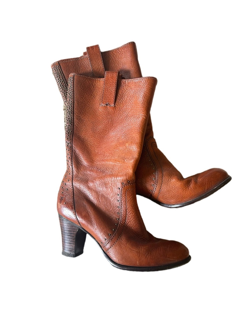 Frye Women's Brown Leather Heeled Boots